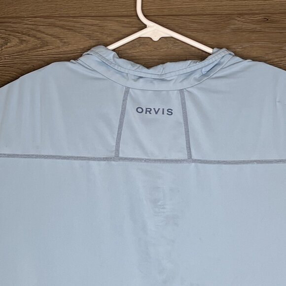 Orvis Dricast Quarter Zip Pullover Long Sleeve Shirt XX Large Light Blue - Picture 8 of 11